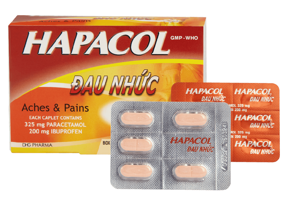 Hapacol đau nhức aches & pains DHG Hậu Giang (H/50v)