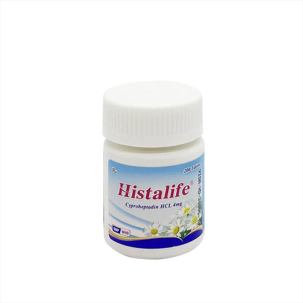 Histalife cyproheptadin HCL 4mg NIC (Lọ/200v)