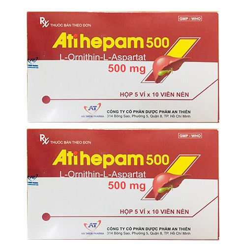 Atihepam 500 L Ornithin L Aspartat 500mg An Thiên (H/50v) Date 11/2025