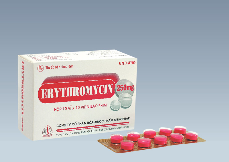 Erythromycin 250mg Mekophar (H/100v)