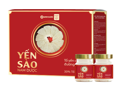 Yến sào Nam Dược tổ yến chưng đường phèn (H/6lọ/70ml) đỏ