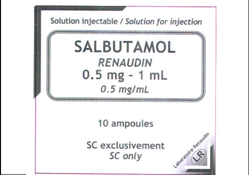 Salbutamol renaudin 0.5mg/1ml tiêm Pháp (H/10o/1ml)