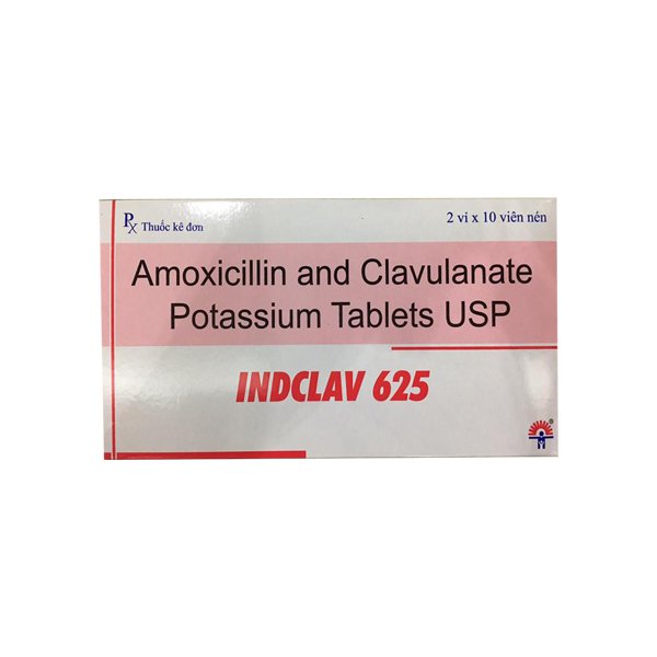 Indclav 625 amoxicillin 500mg Ấn Độ (H/20v) Date 02/2026