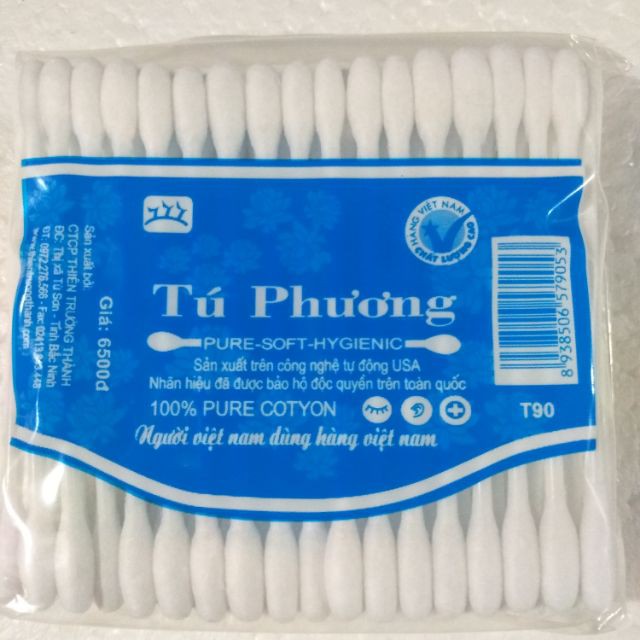 Tăm bông người lớn Tú Phương (Bịch/12gói)