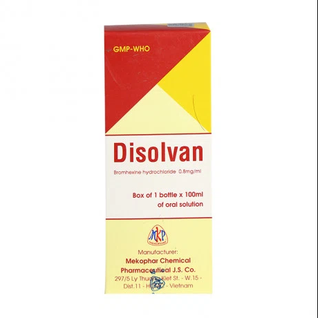 Disolvan bromhexin 0.8mg/ml Mekophar (Lọ/100ml) 