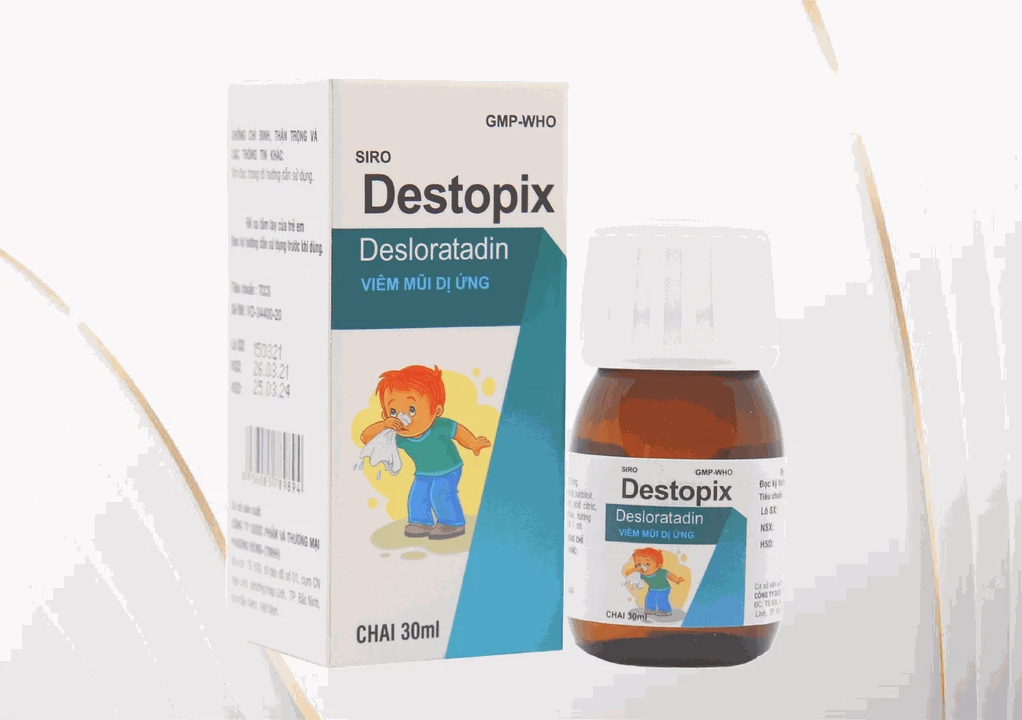 Siro Destopix desloratadin 0.5mg Phương Đông (Lọ/60ml)