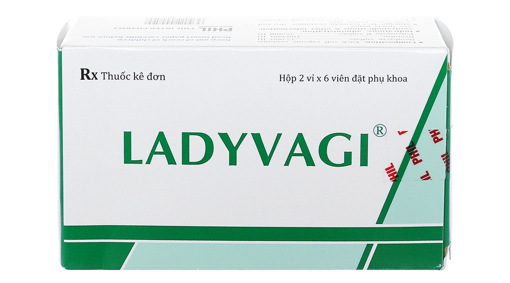 Ladyvagi nystatin 100.000IU viên đặt Phil Inter Pharma (H/12v) 