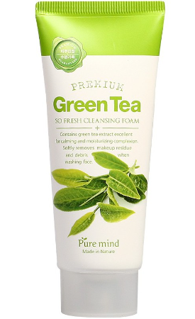 Green tea sữa rửa mặt trà xanh pure mind Hàn Quốc (Tuýp/100ml)