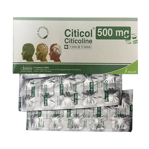 Citicol citicoline 500mg Indonesia (H/30v) Date 08/2026