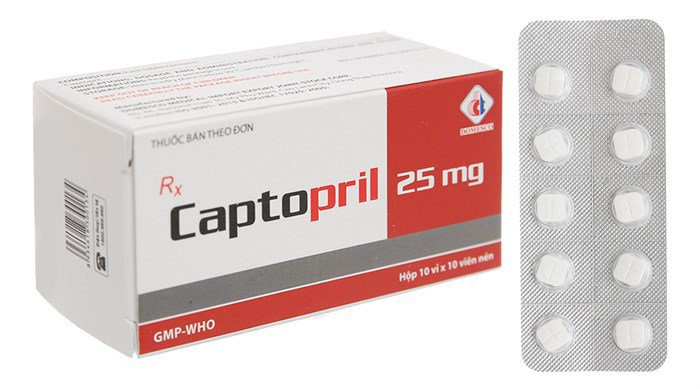 Captopril 25mg Domesco Đồng Tháp (H/100v)