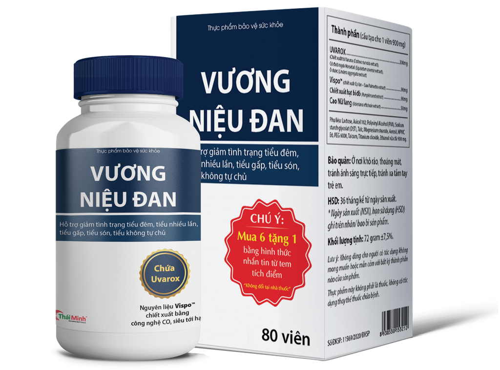 Vương niệu đan Thái Minh (Lọ/80v)