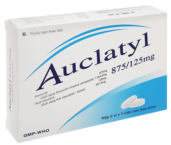 Auclatyl 875/125mg Tipharco Tiền Giang (H/14v) Date 12/2026