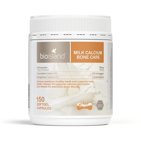 Milk calcium bone care Bioisland Úc (Lọ/150v)