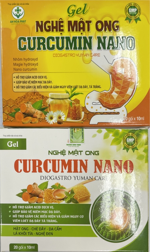 Gel Nghệ mật ong curcumin nano Diophaco (H/20gói/10ml)