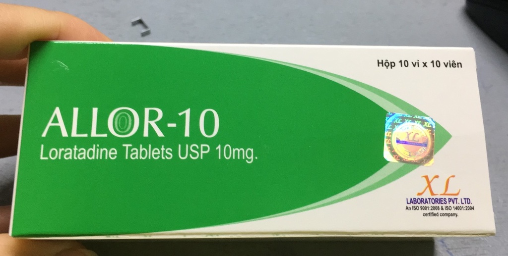 Allor 10 loratadine 10mg Ấn Độ (H/100v)