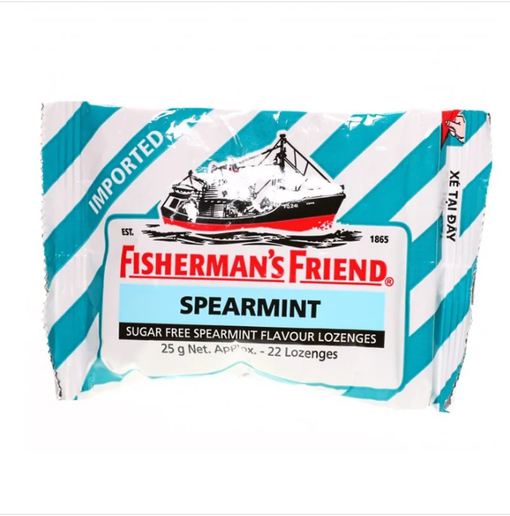 Fisherman's Friend Kẹo Con Tàu Spearmint  (Gói/25g) date 08/2025