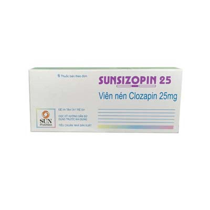 Sunsizopin clozapin 25mg Sunpharma (H/50v)