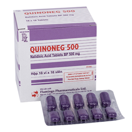 Quinoneg 500 nalidixic 500mg Ấn Độ (H/100v)