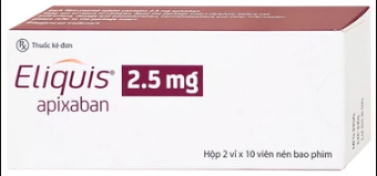 Eliquis apixaban 2.5mg Đức (H/20v)