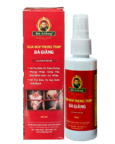 Xoa Bóp Phong Thấp Bà Giằng Xịt (C/50ml) Date 04/2025