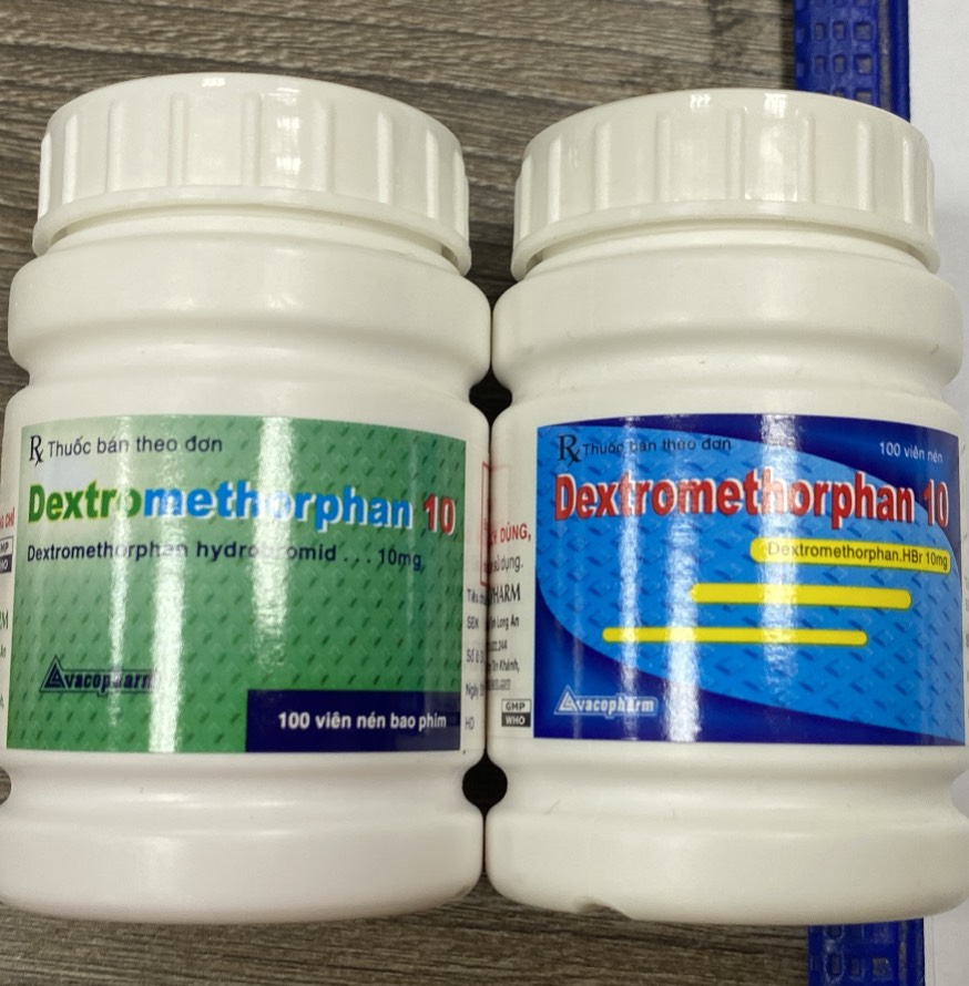 Dextromethorphan  10mg Vacopharm (Lọ/100v)