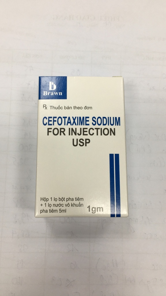 Cefotaxime Sodium For Injection USP Brawn (H/2lọ)