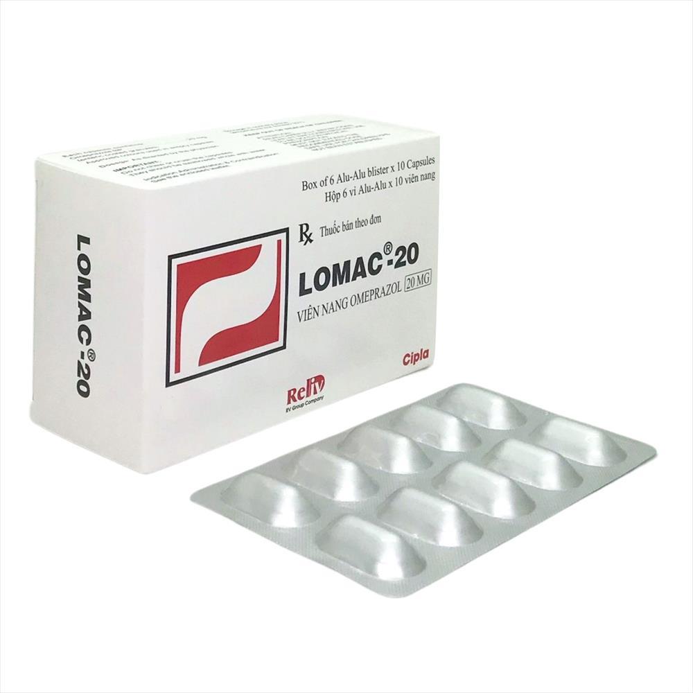 Lomac Omeprazol 20mg Cipla Ấn Độ (H/60v) Date 10/2025