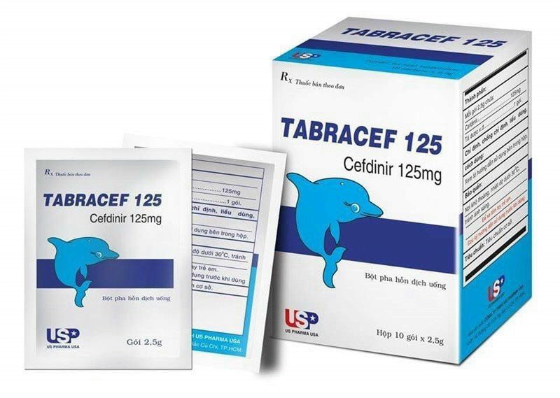 Tabracef Cefdinir 125mg gói bột USP (H/10gói/2.5g)