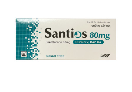 Santios Simethicone 80mg viên nhai Pymepharco (H/100v)