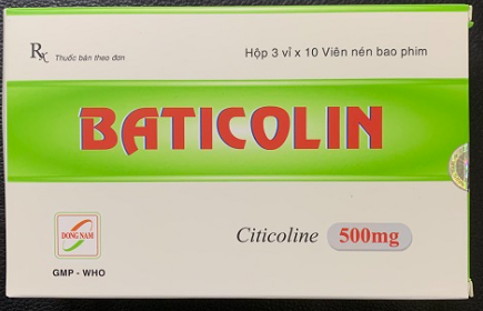 Baticolin citicoline 500mg Đông Nam (H/30v) date 09/2025