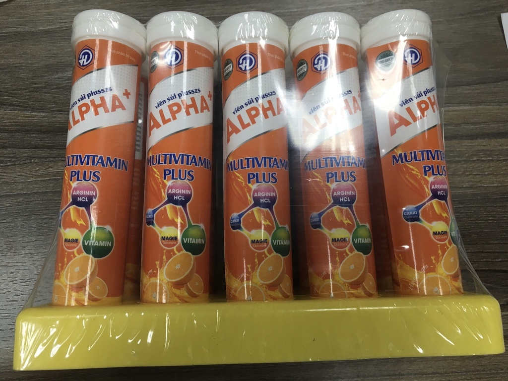 Viên sủi Plusszs Alpha multivitamin plus Hạnh Dung (Cọc/10 tuýp/20v)