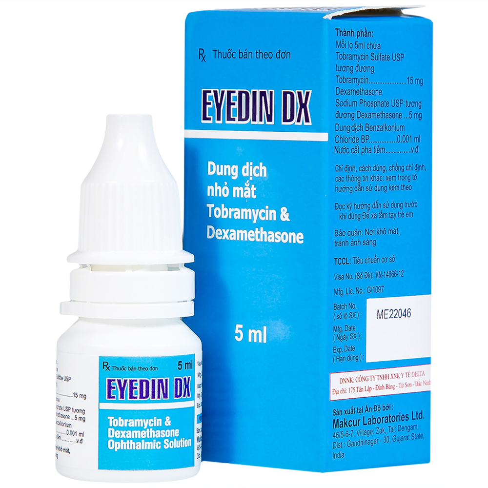 Eyedin DX nhỏ mắt Ấn Độ (Lọ/5ml) Date 12/2025