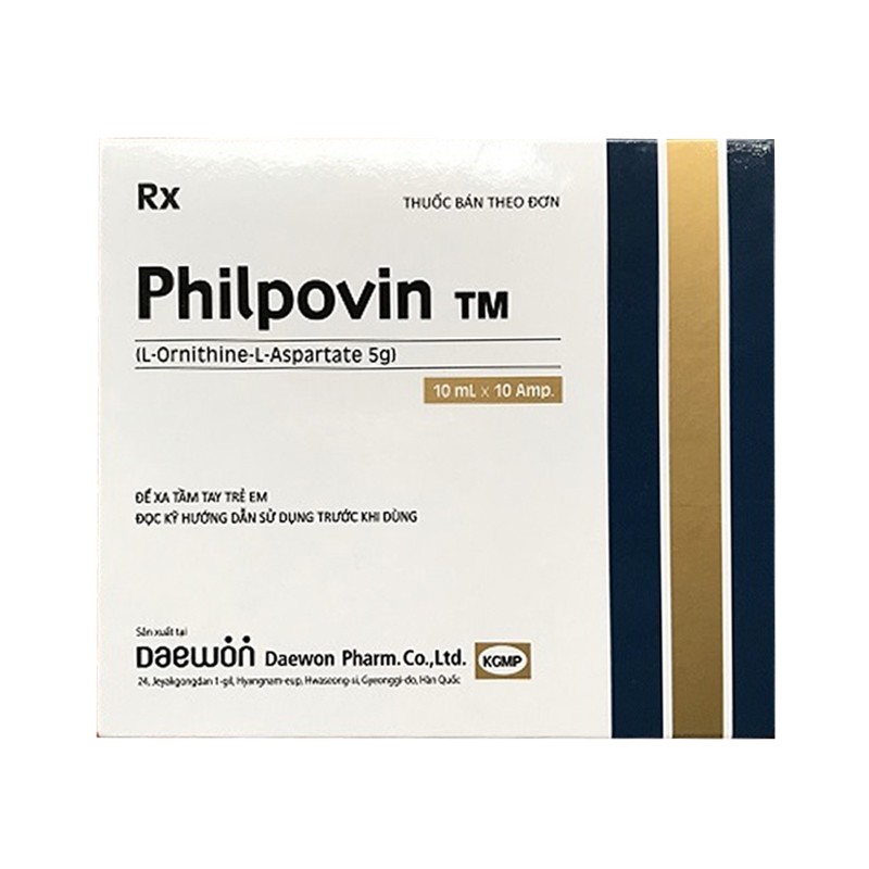 Philpovin L Ornithine - L Aspartate 5g Daewon Hàn Quốc (H/10o/10ml)