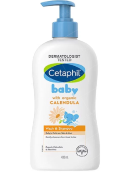 Cetaphil baby with organic Calendula sữa tắm gội trẻ em Đức (Chai/400ml)