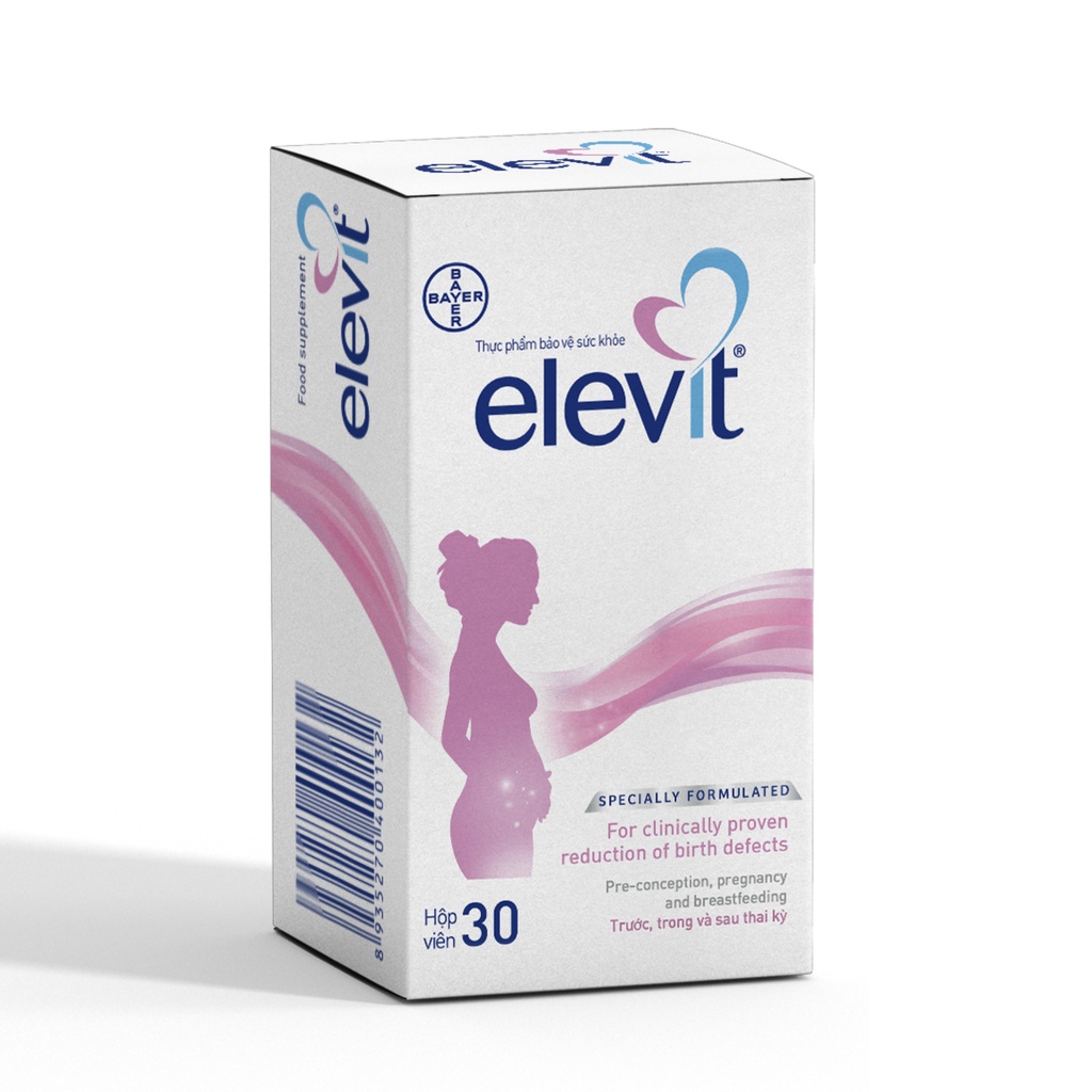 Elevit trước và trong thai kỳ Bayer (H/30v) Date 11/2027