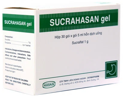 Sucrahasan gel Sucralfate 1g hỗn dịch uống Hasan (H/30g/5ml)
