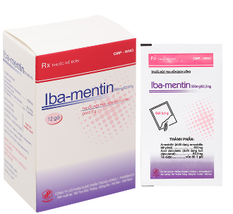 Iba - mentin 500mg/62.5mg Pharbaco (H/12gói)