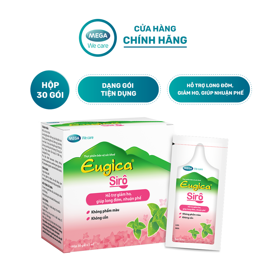 Siro thảo dược Eugica Mega (H/30gói/5ml)