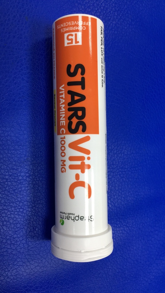 Stars Vit C Vitamine C 1000mg Strapharm (Tuýp/15v)