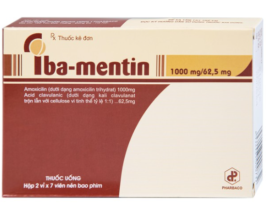 Iba mentin 1000mg/62.5mg Pharbaco (H/14v) date 05/2025