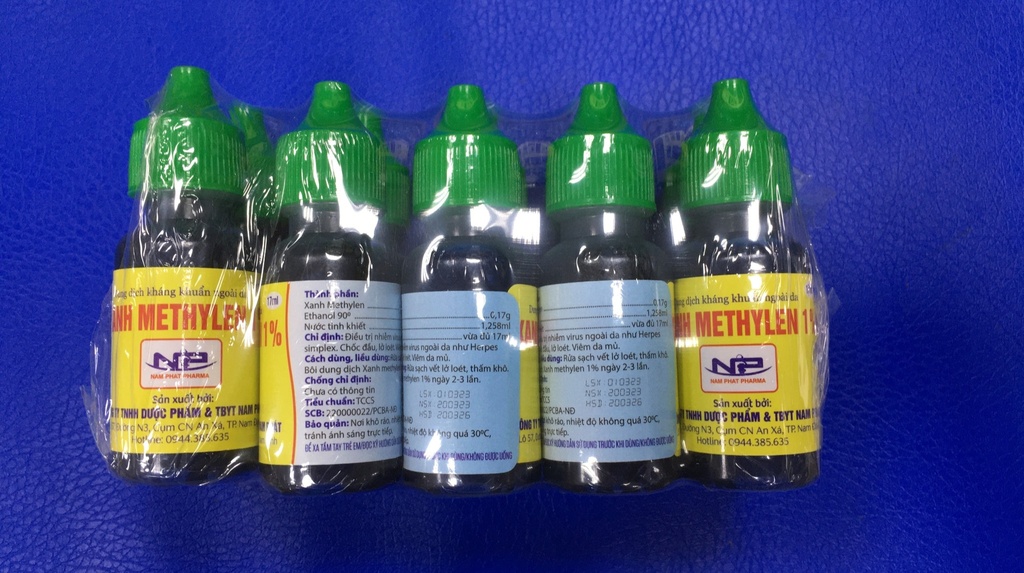 Xanh methylen 1% Nam Phát (Cọc/10c/17ml)
