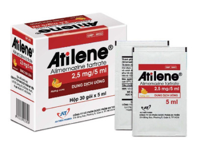 Atilene Alimemazine tartrate 2,5mg/5 ml gói An Thiên (H/30gói/5ml)