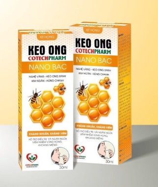 Keo ong nano bạc xịt họng Cotechpharm (Chai/30ml)