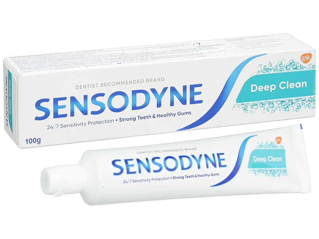 Sensodyne Deep Clean kem đánh răng GSK (Tuýp/100g) Date 10/2025