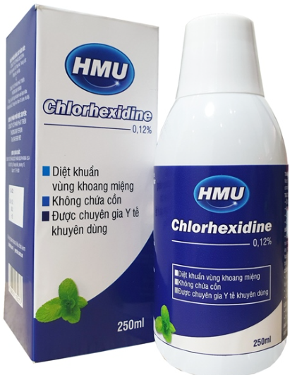 Chlorhexidine 0.12% nước súc miệng HMU (Lọ/250ml)