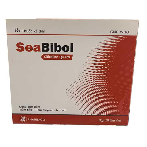 Seabibol Citicolin 1g/4ml Tiêm Pharbaco TW1 (H/10ống/4ml)