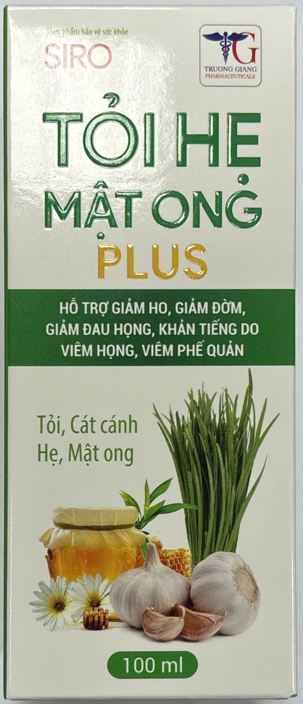 Siro ho tỏi hẹ mật ong PLUS Thanh Liêm Medipharma (Lọ/100ml)