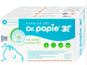 [T08800] Dr Papie 3+ khăn lau hạ sốt chứa tinh dầu bạc hà (H/5túi/5khăn) xanh dương
