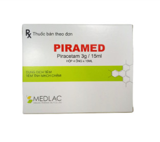 Piramed Piracetam 3g/ 15ml tiêm Medlac Italy (H/4 ống/15ml)