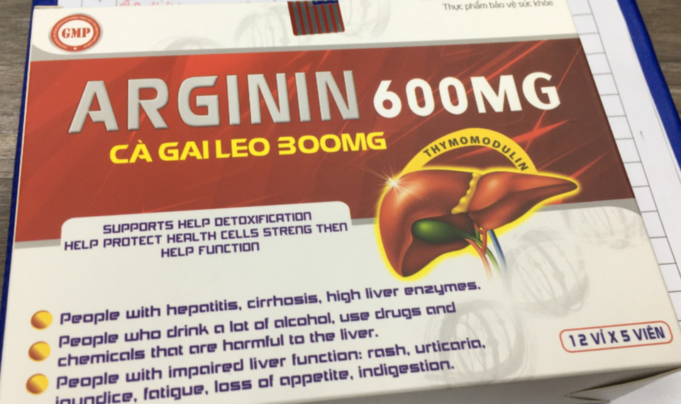 Arginin 600mg cà gai leo 300mg Mediusa (H/60v) đỏ